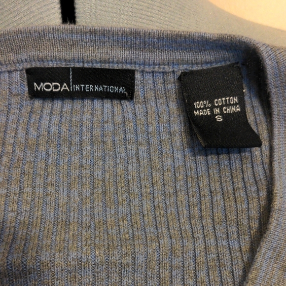 Moda International Charcoal V-Neck Sweater - Picture 5 of 5